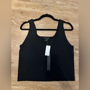 House of Harlow 1960 Black Fitted Crop Tank Top